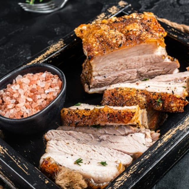 Slow Roasted Pork Belly.