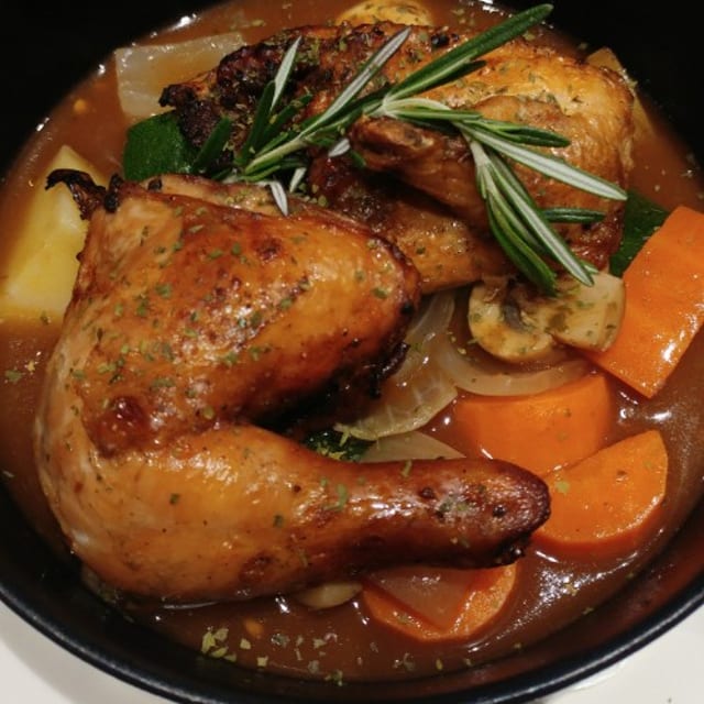 Coq Au Vin.