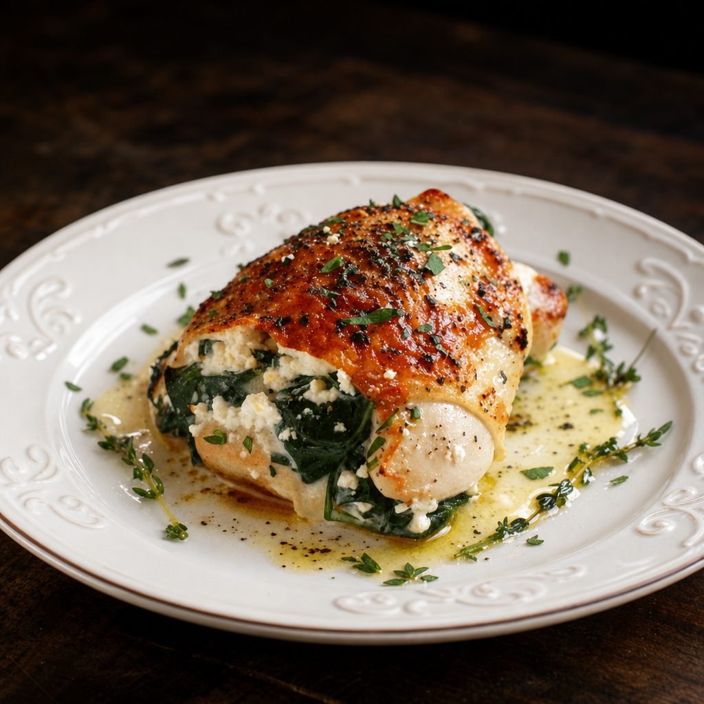 Crabmeat Stuffed Branzino Fillet.