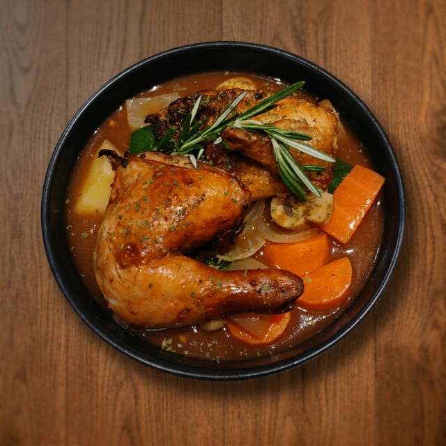 Coq Au Vin.
